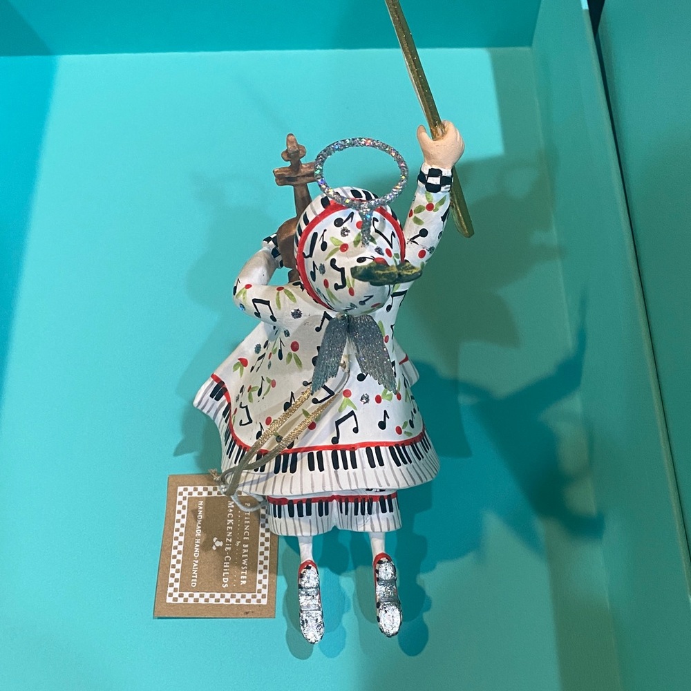 MacKenzie-Childs Patience Brewster Music is Paradise Angel Ornament - Picture 3 of 9